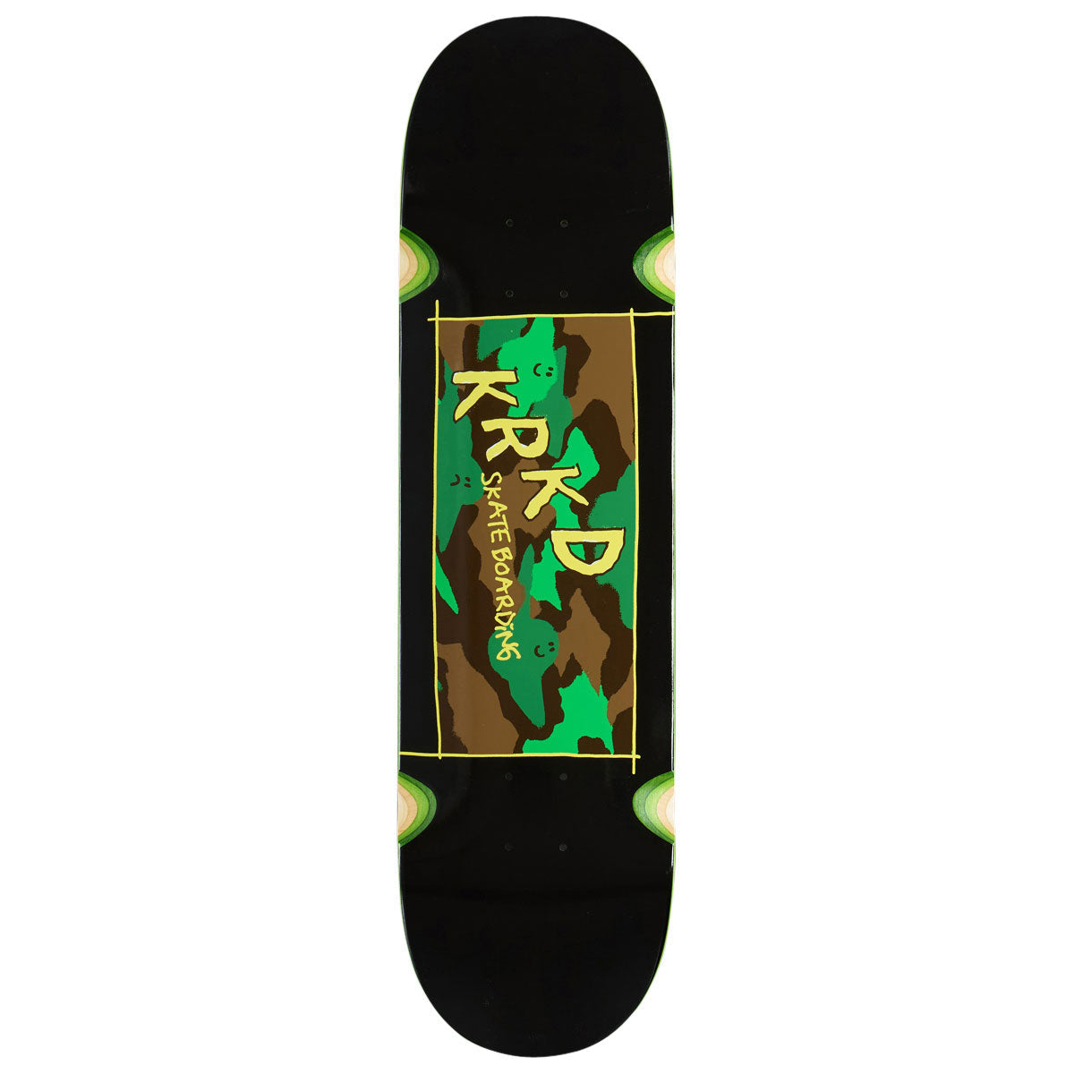 Krooked Kamo Wheel Wells Skateboard Deck - Black - 8.25"