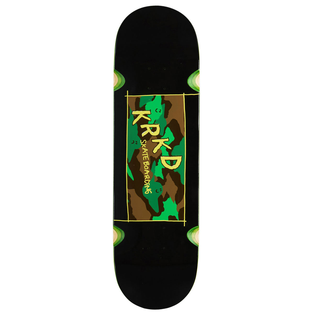 Krooked Kamo Wheel Wells Skateboard Deck - Black - 9.00"