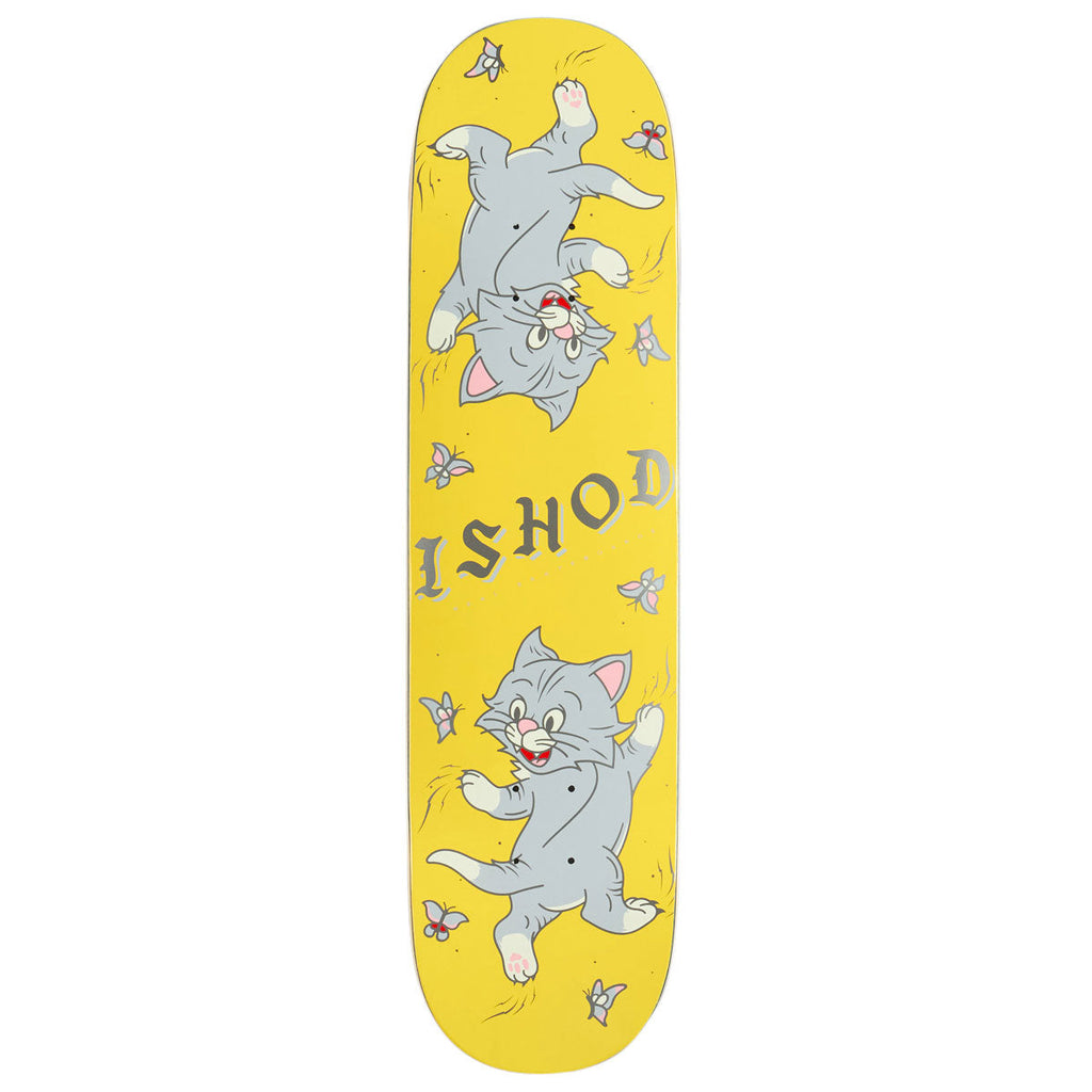 Real Ishod Kitten Scratch Twin Tail Skateboard Deck - Yellow - 8.00"