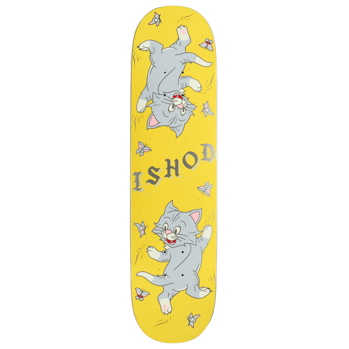 Real Ishod Kitten Scratch Twin Tail Skateboard Deck - Yellow - 8.00"