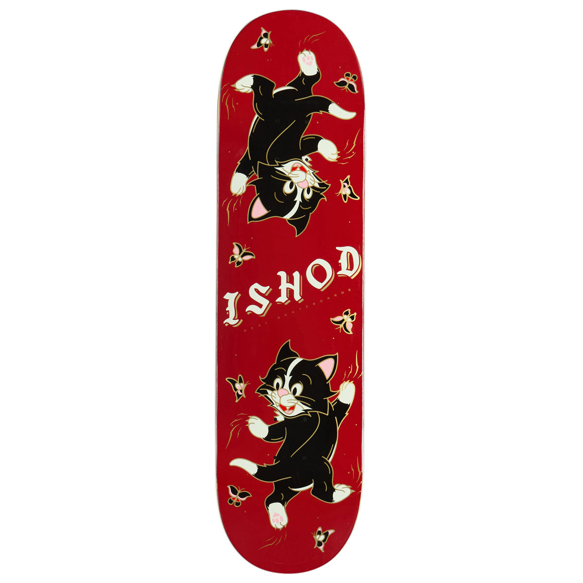 Real Ishod Kitten Scratch Twin Tail Skateboard Deck - 8.25"