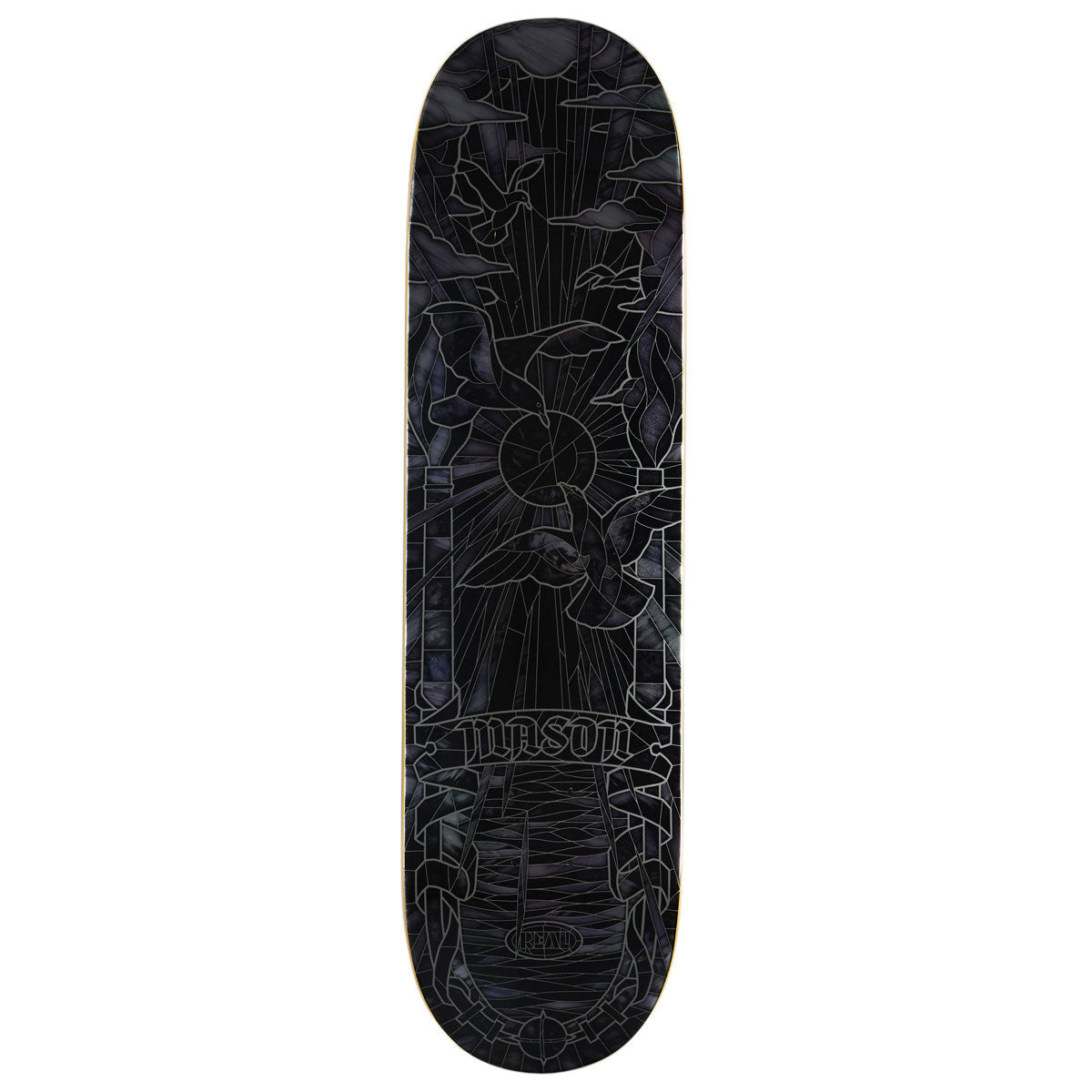 Real Mason Black Sunday Cathedral Skateboard Deck - Black - 8.25"