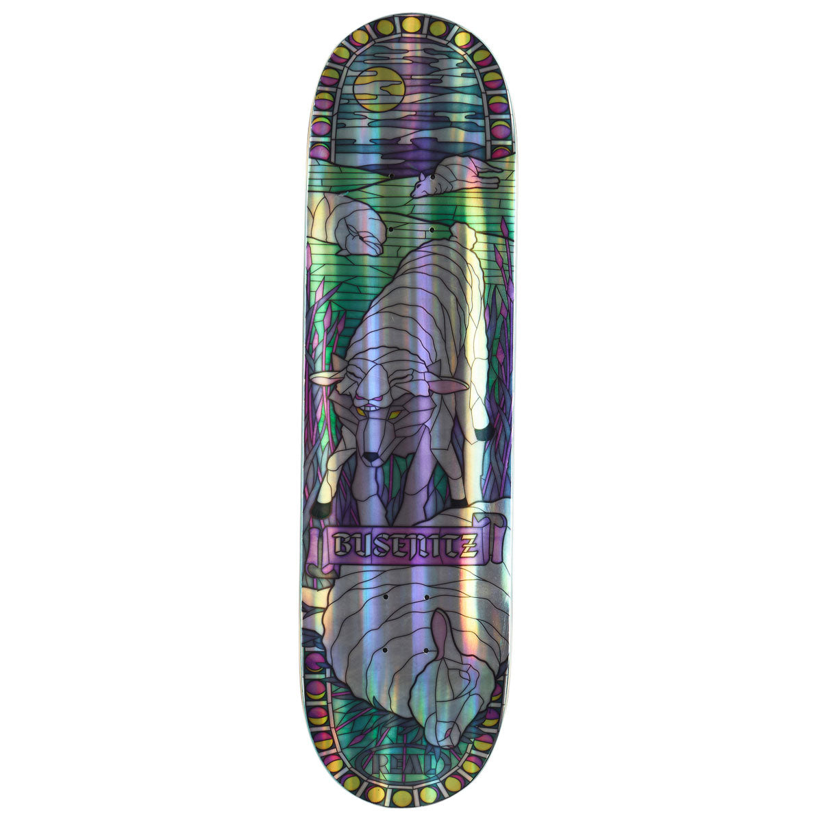 Real Busenitz Holographic Cathedral Skateboard Deck - 8.38"