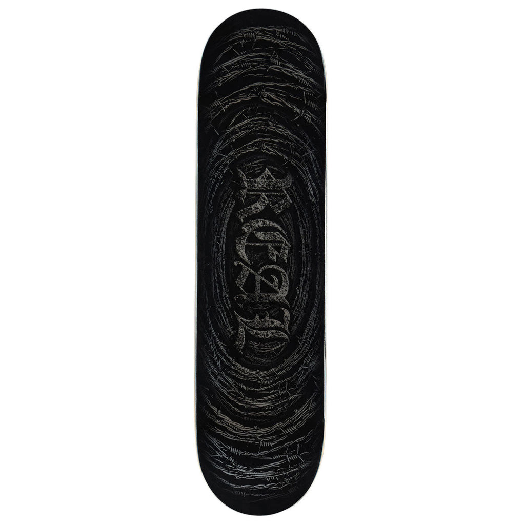 Real Team Barbed Wire Foil Oval Skateboard Deck - Black - 8.12"