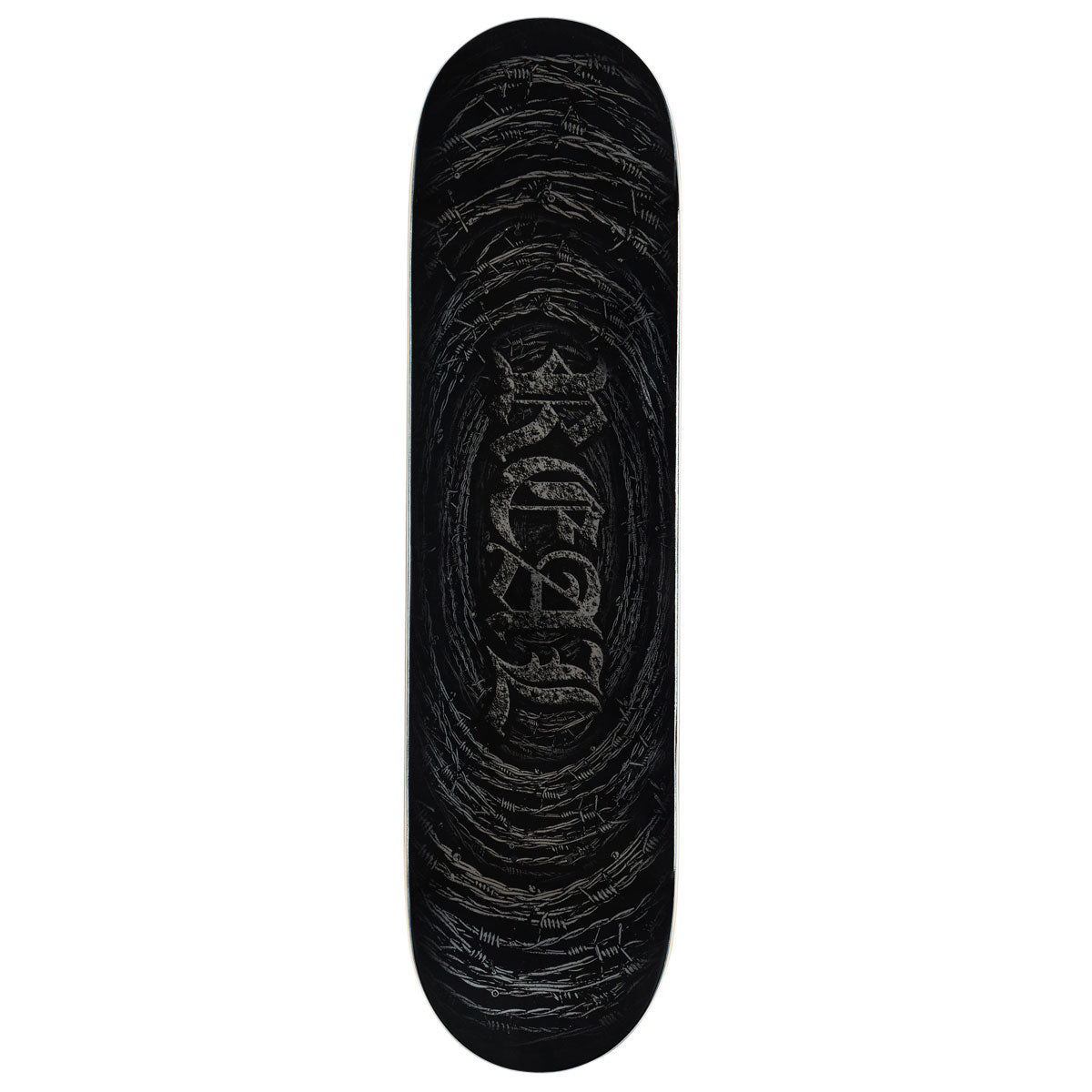 Real Team Barbed Wire Foil Oval Skateboard Deck - Black - 8.12"