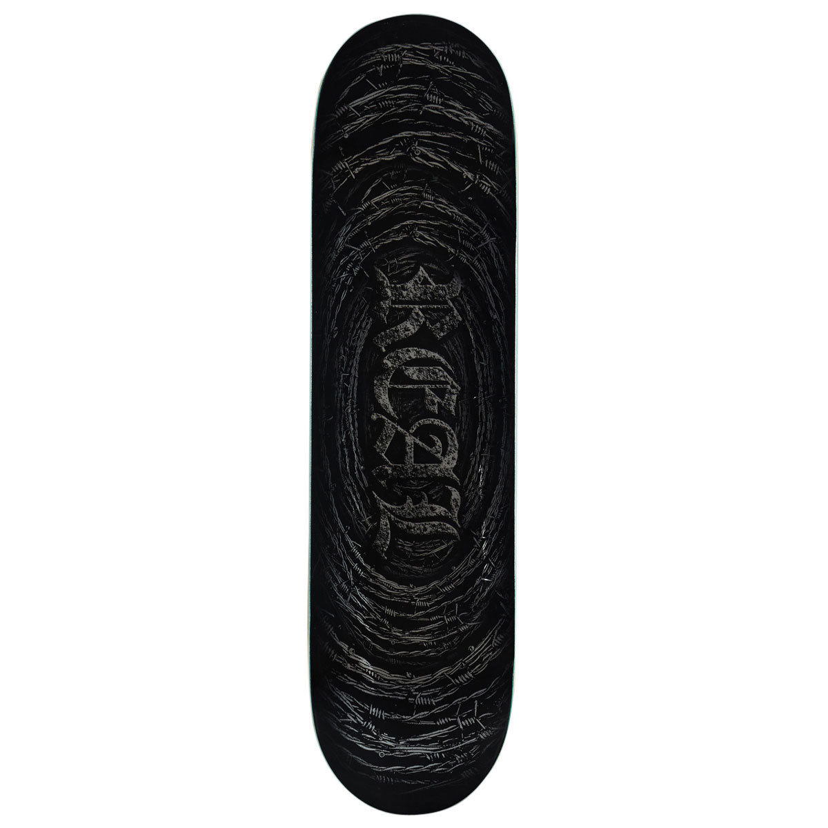 Real DBX Team Barbed Wire Foil Oval Skateboard Deck - Black - 8.12"