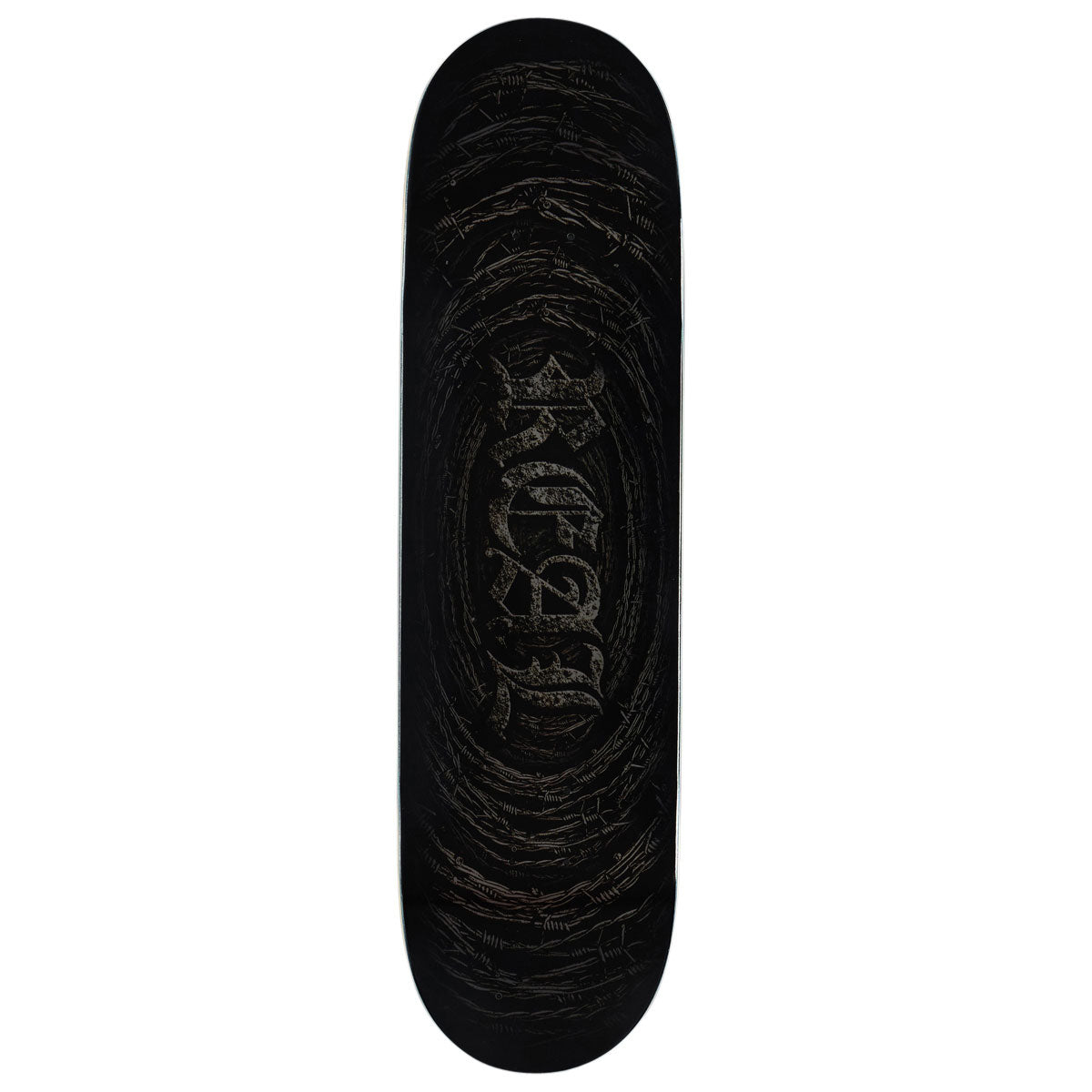 Real Team Barbed Wire Foil Oval Skateboard Deck - Black - 8.50"