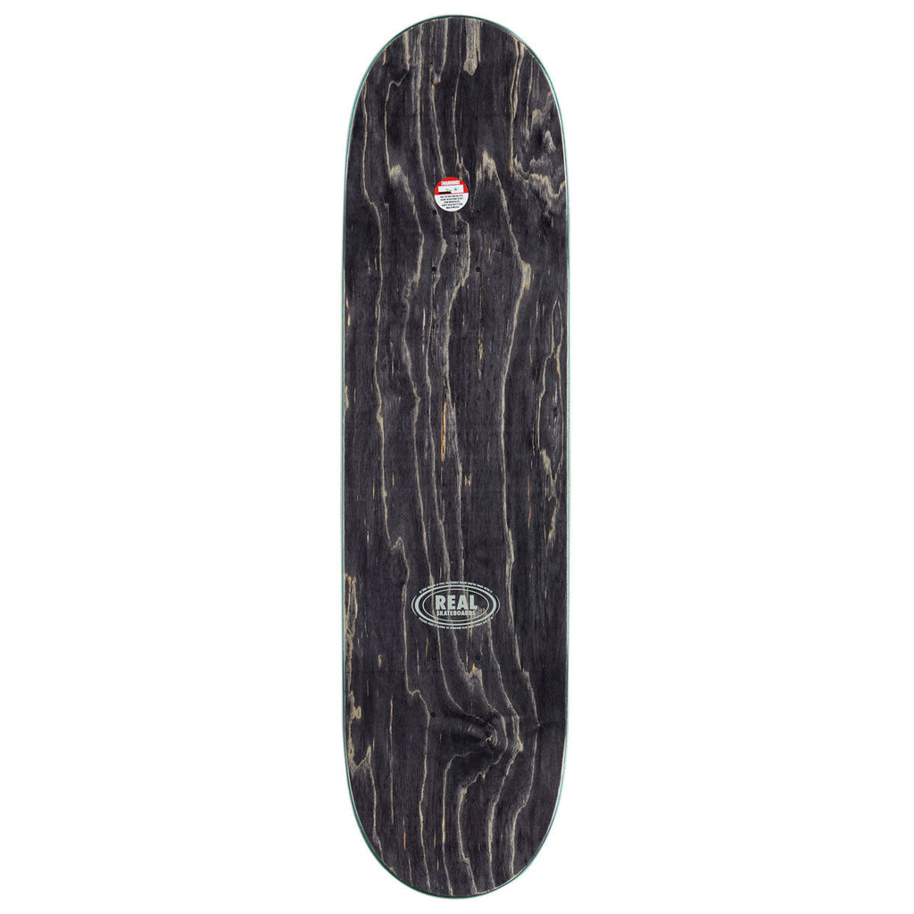 Real Team Barbed Wire Foil Oval Skateboard Deck - Black - 8.50"