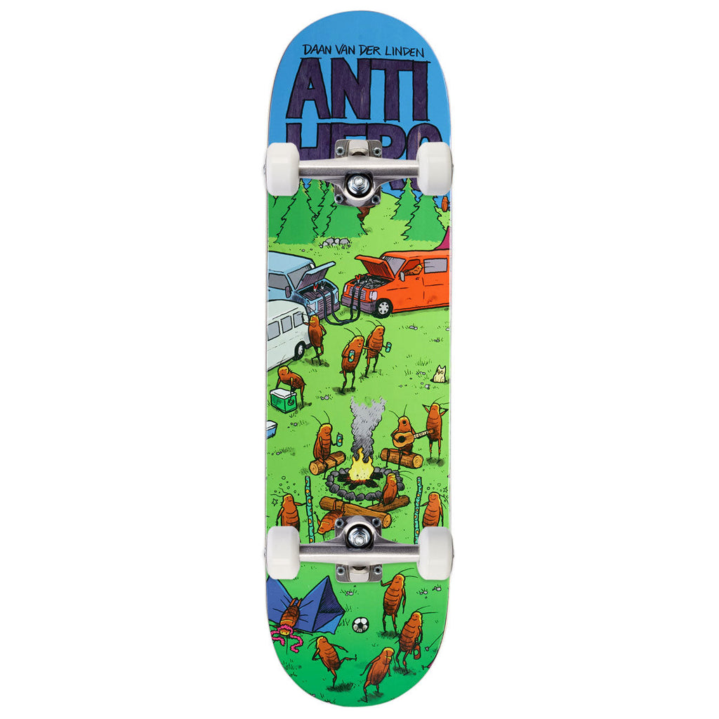 Anti-Hero Daan Roached Out 2 Skateboard Complete - Green - 8.28"