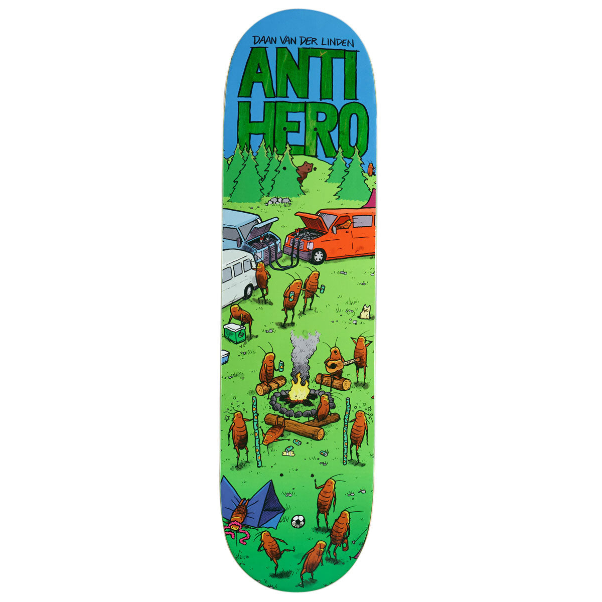 Anti-Hero Dbx Daan Roached Out 2 Skateboard Deck - Green - 8.28"