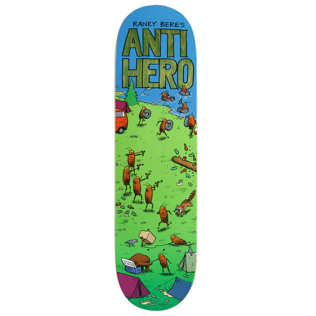 Anti-Hero Raney Roached Out 2 Skateboard Deck - Green - 8.62"