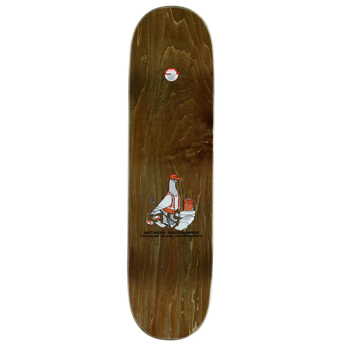 Anti-Hero Treasure Island Eagle Skateboard Deck - Grey - 8.25"
