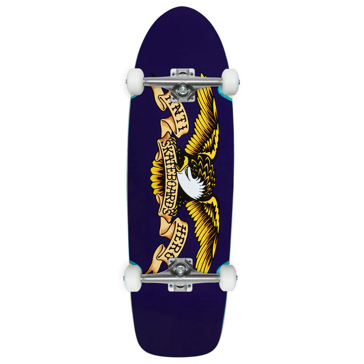 Anti-Hero Shaped Eagle Caster Skateboard Complete - Purple - 10.125"