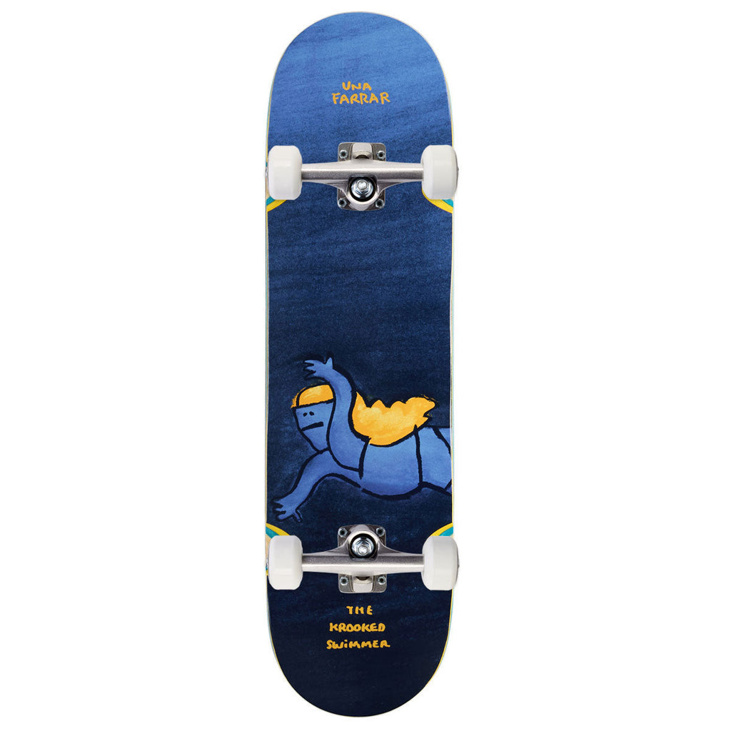 Krooked Una Swimmer Wheel Wells Skateboard Complete - Blue - 8.28"