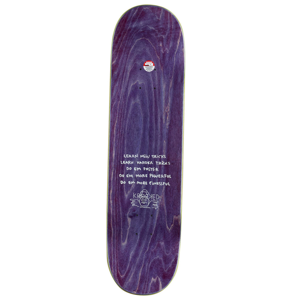 Krooked Manderson Complex Skateboard Deck - Maroon/Black - 8.38"