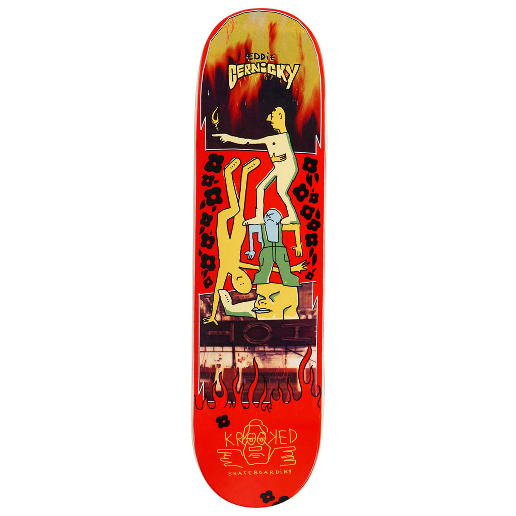 Krooked Cernicky Hot Skateboard Deck - Red - 8.25"