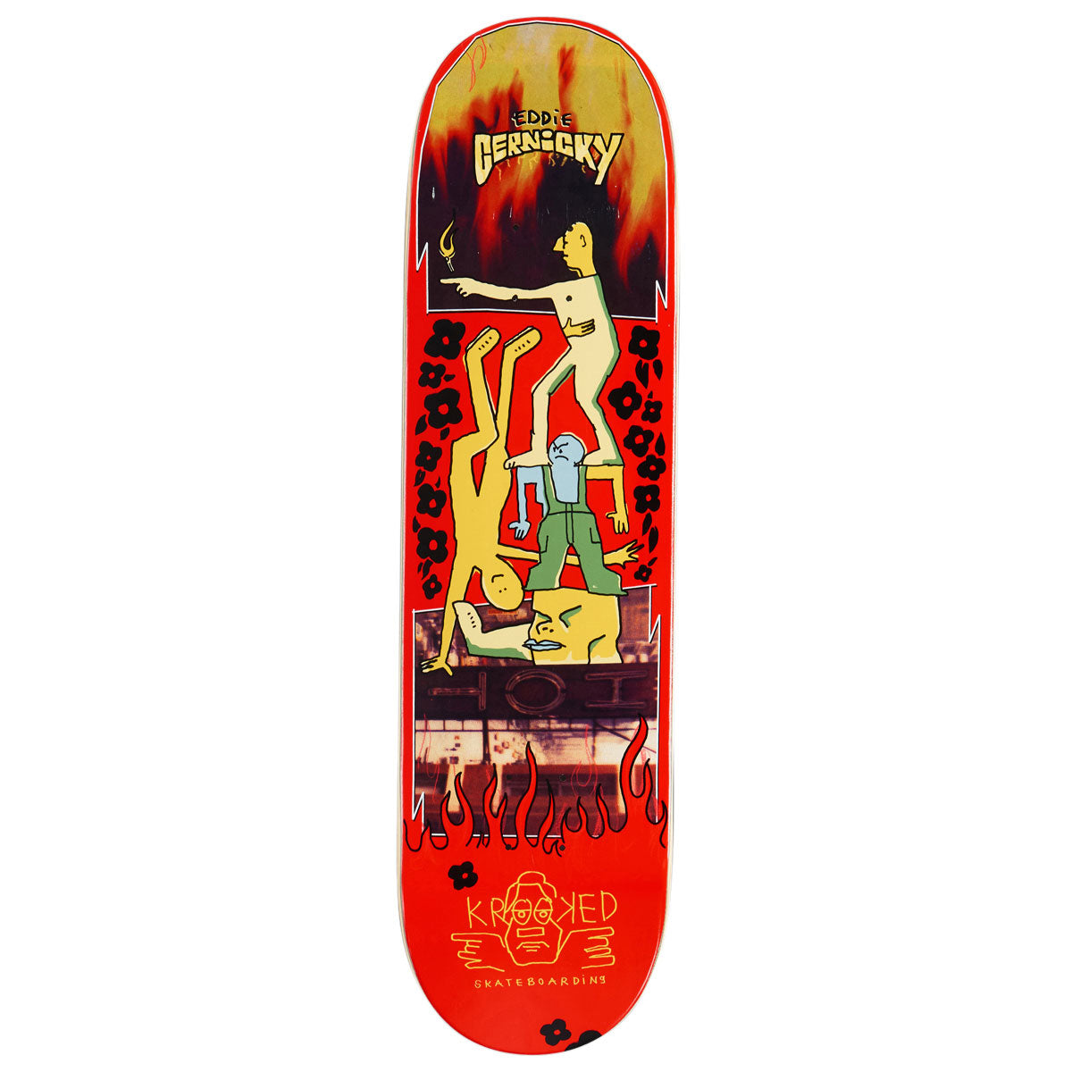 Krooked Cernicky Hot Skateboard Deck - Red - 8.25"