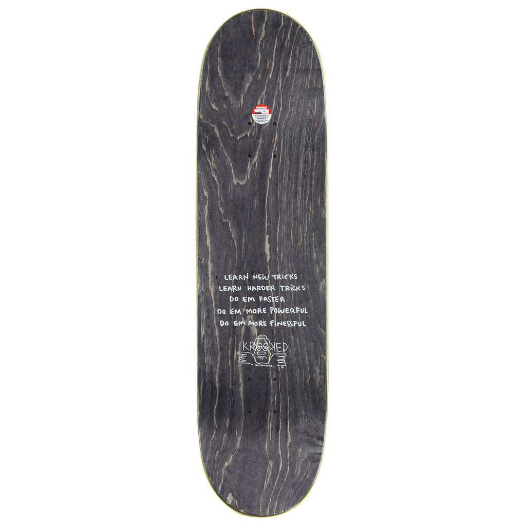 Krooked Knox Watcher Skateboard Deck - Yellow - 8.50"