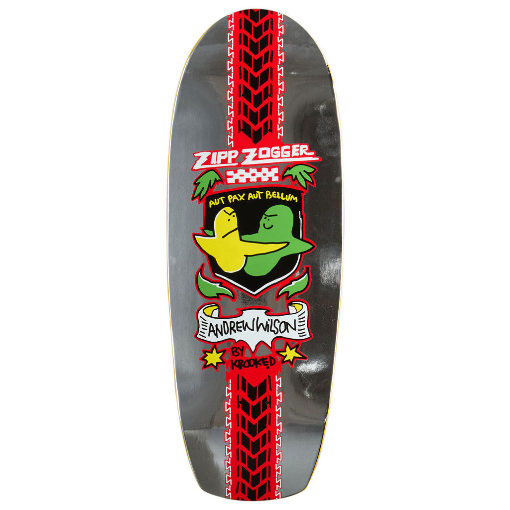 Krooked Wilson Pro Zogger Skateboard Deck - Silver - 10.75"