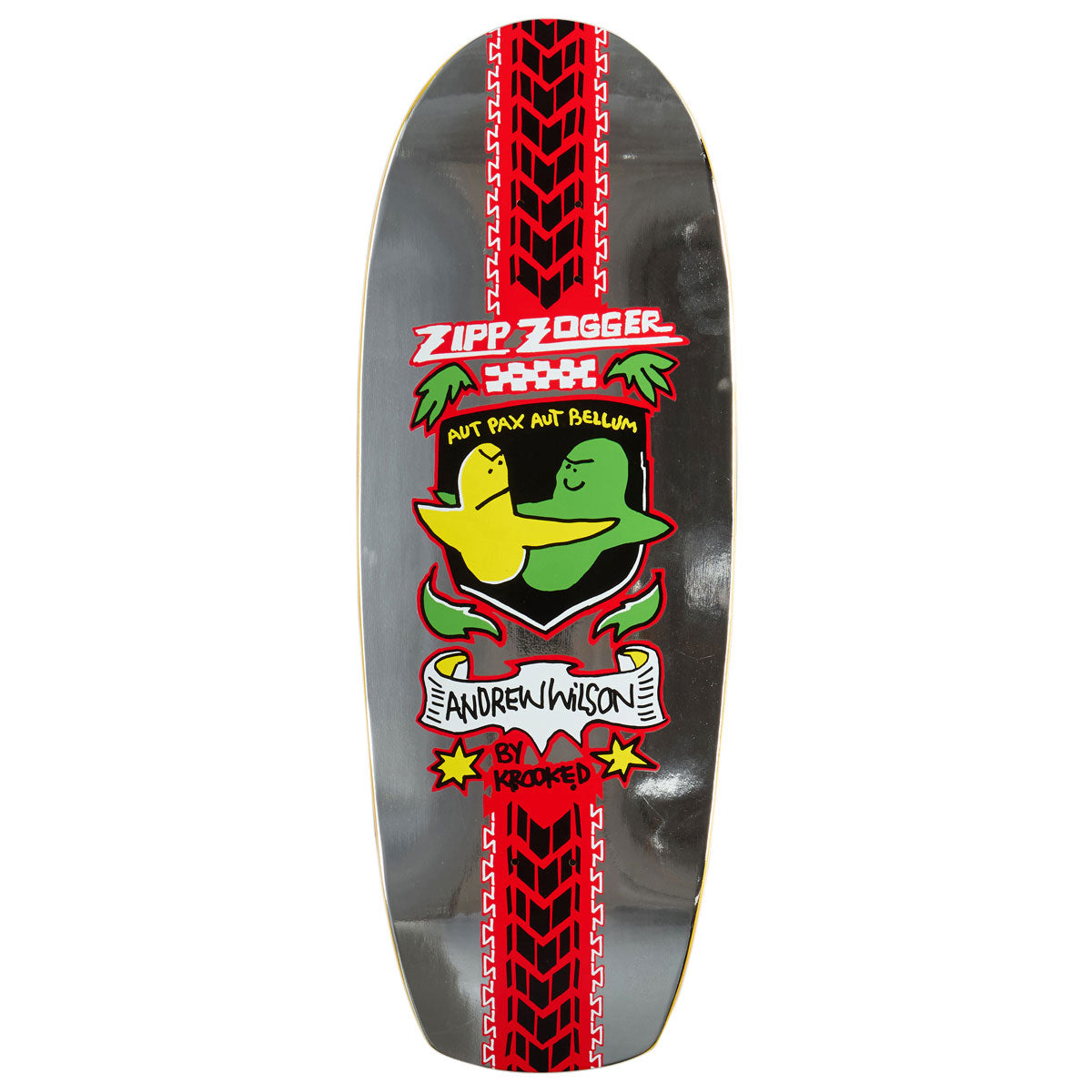 Krooked Wilson Pro Zogger Skateboard Deck - Silver - 10.75"