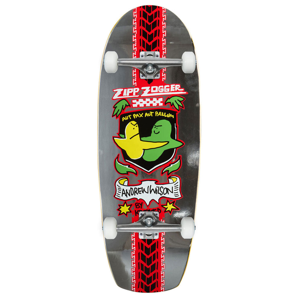 Krooked Wilson Pro Zogger Skateboard Complete - Silver - 10.75"