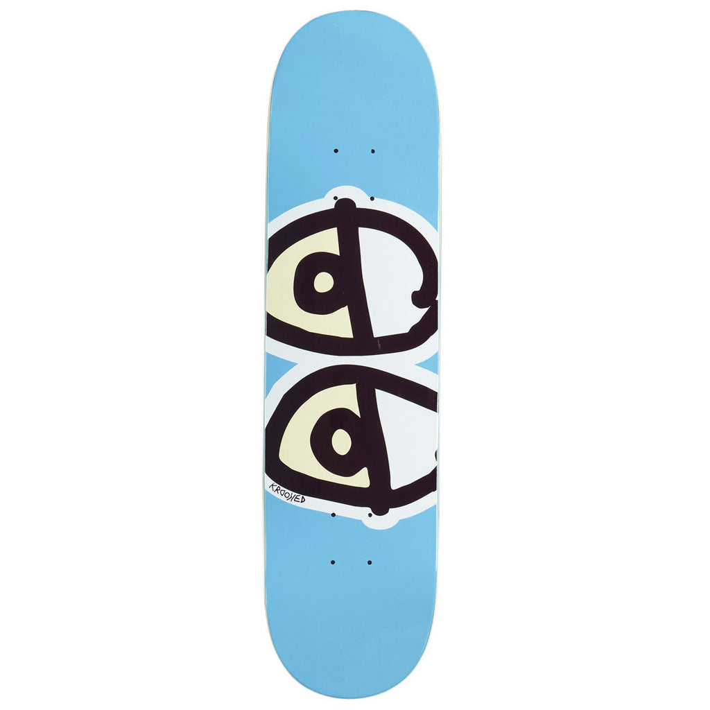 Krooked Team Eyes Skateboard Deck - Light Blue - 7.75"