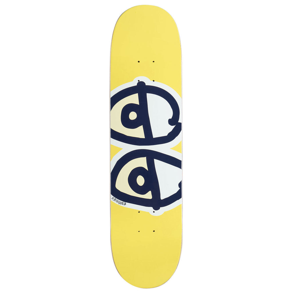 Krooked Team Eyes Skateboard Deck - Yellow II - 8.06"