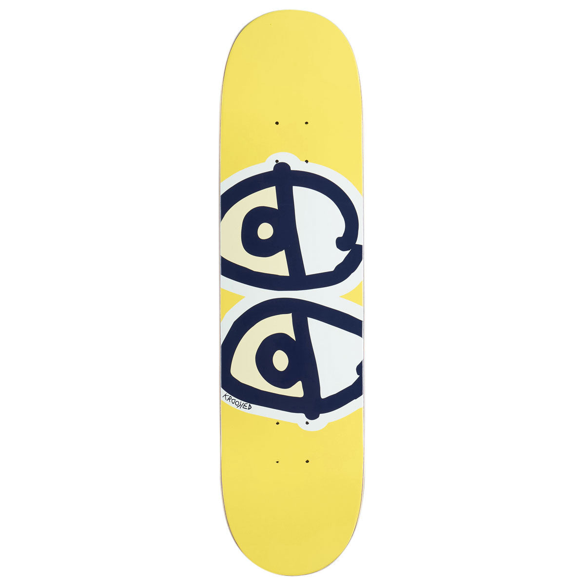 Krooked Team Eyes Skateboard Deck - Yellow II - 8.06"