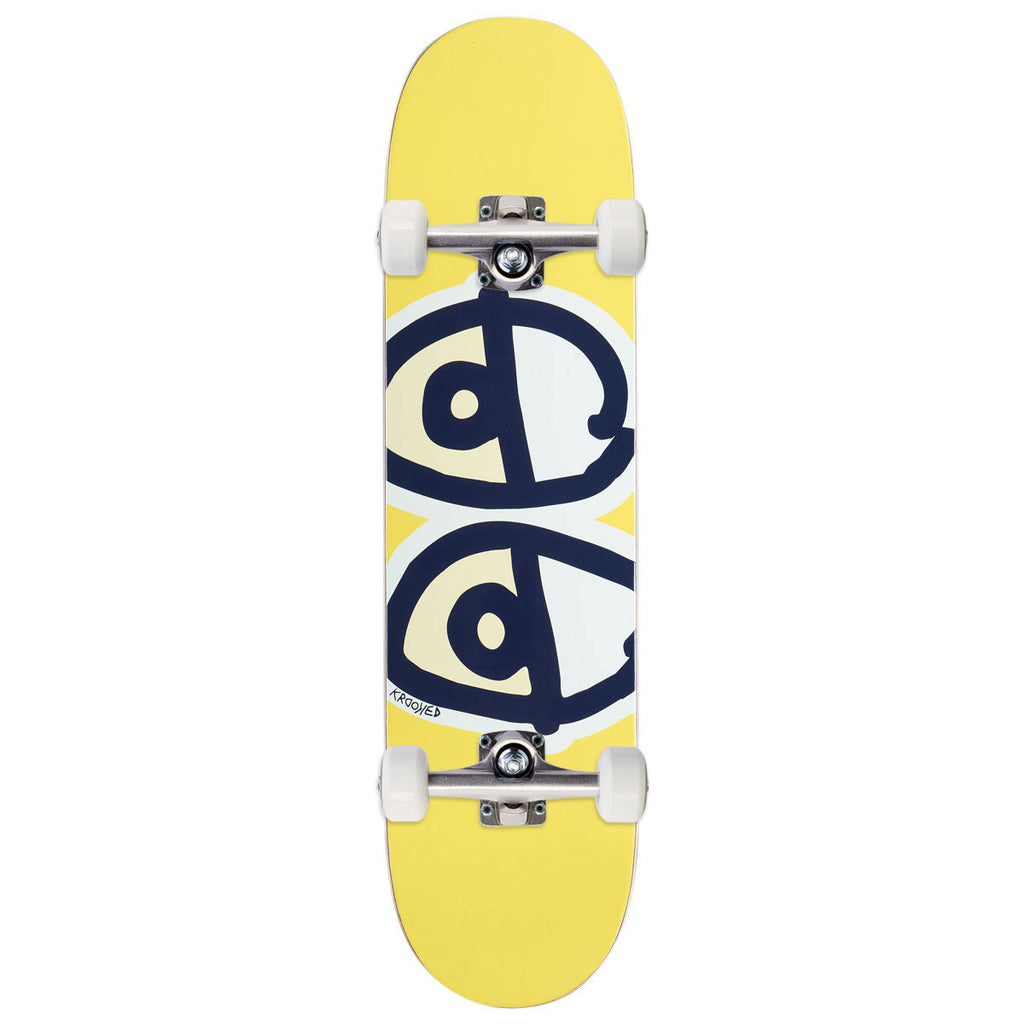 Krooked Team Eyes Skateboard Complete - Yellow II - 8.06"