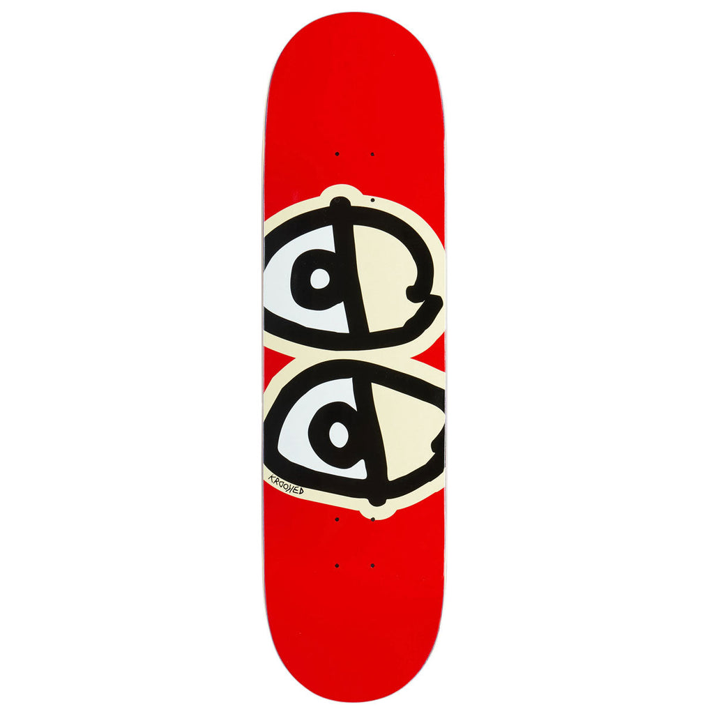 Krooked Team Eyes Skateboard Deck - Red - 8.38"