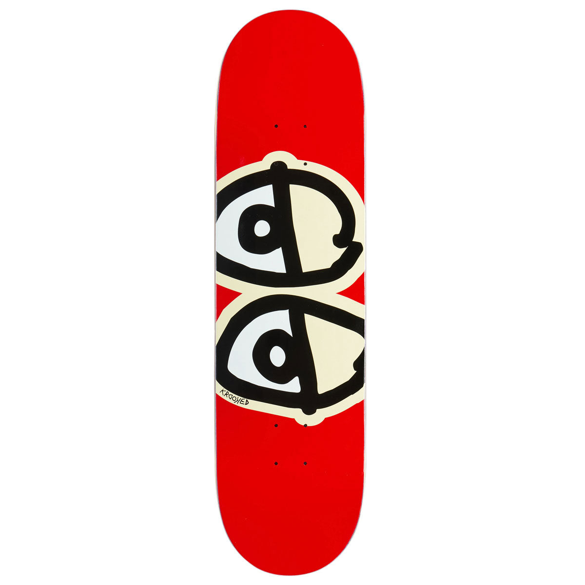 Krooked Team Eyes Skateboard Deck - Red - 8.38"