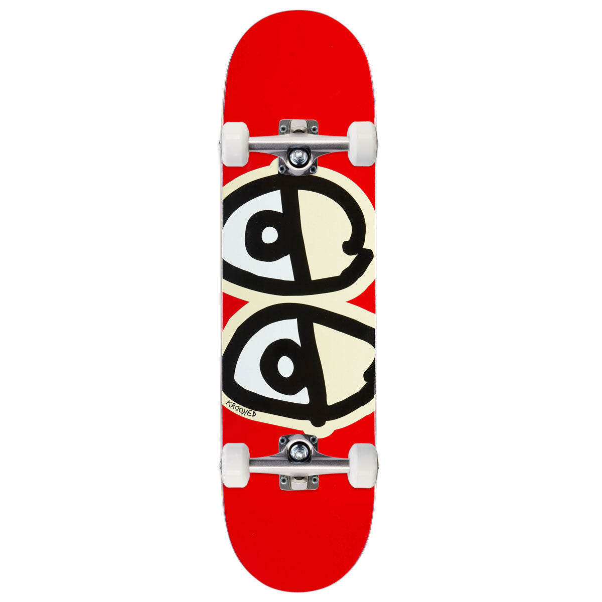 Krooked Team Eyes Skateboard Complete - Red - 8.38"