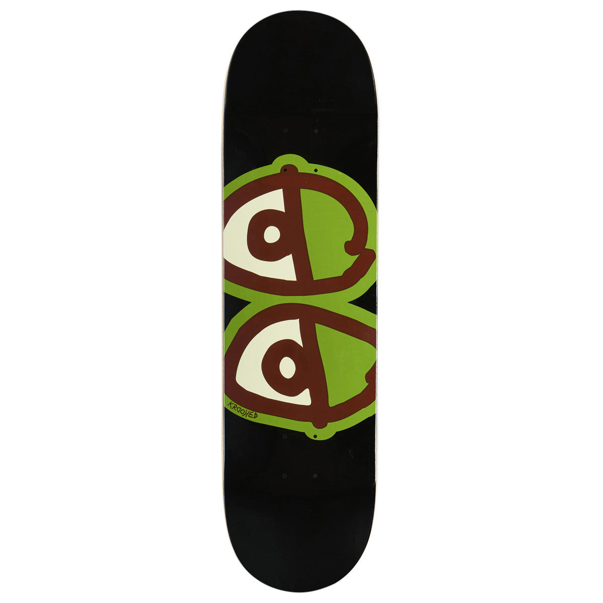 Krooked Team Eyes Skateboard Deck - Black - 8.50"