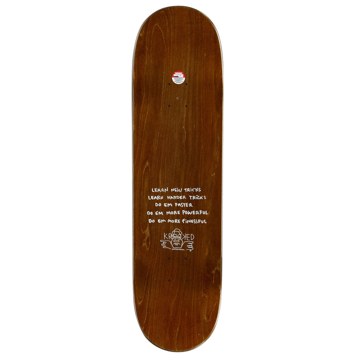 Krooked Team Eyes Skateboard Deck - Maroon - 8.75"