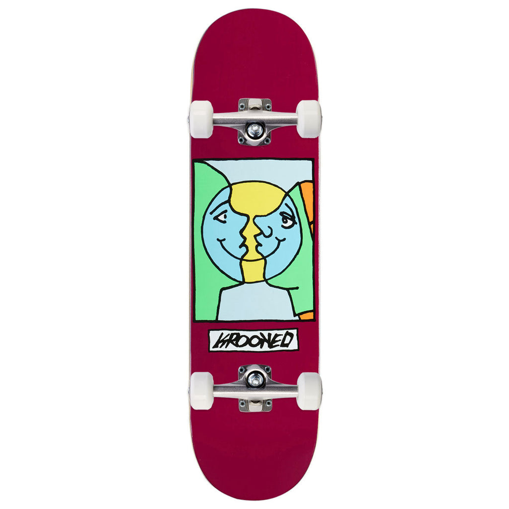 Krooked Easy Rider Moonsmile Skateboard Complete - Maroon - 8.25"