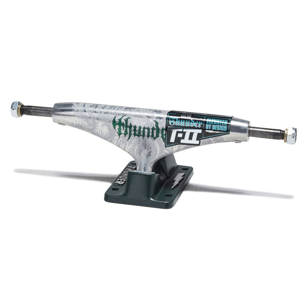 Thunder T-II Team Catalyst Re-Gen Skateboard Trucks - Polished/Green - 149mm