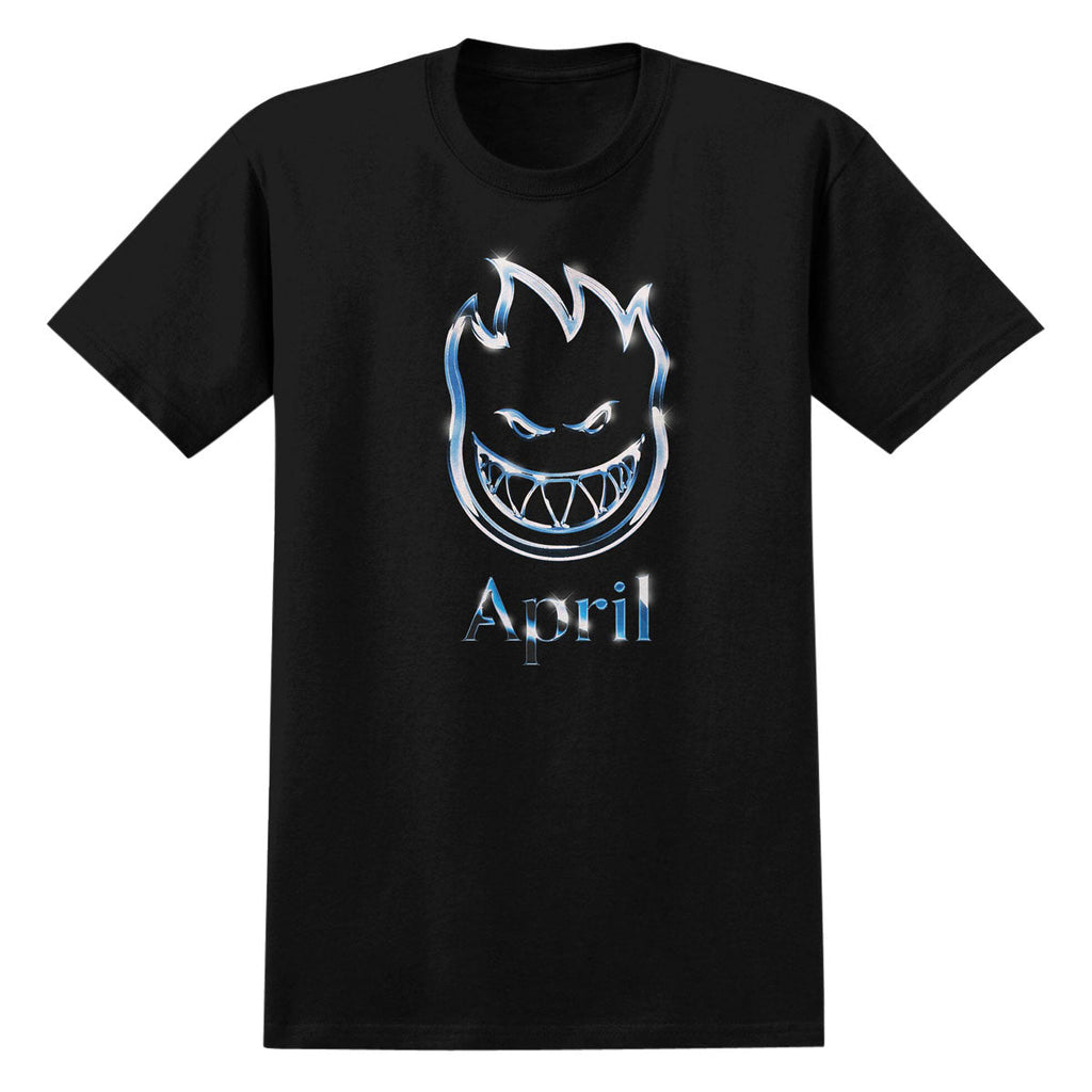 Spitfire x April Chrome Bighead T-Shirt - Black