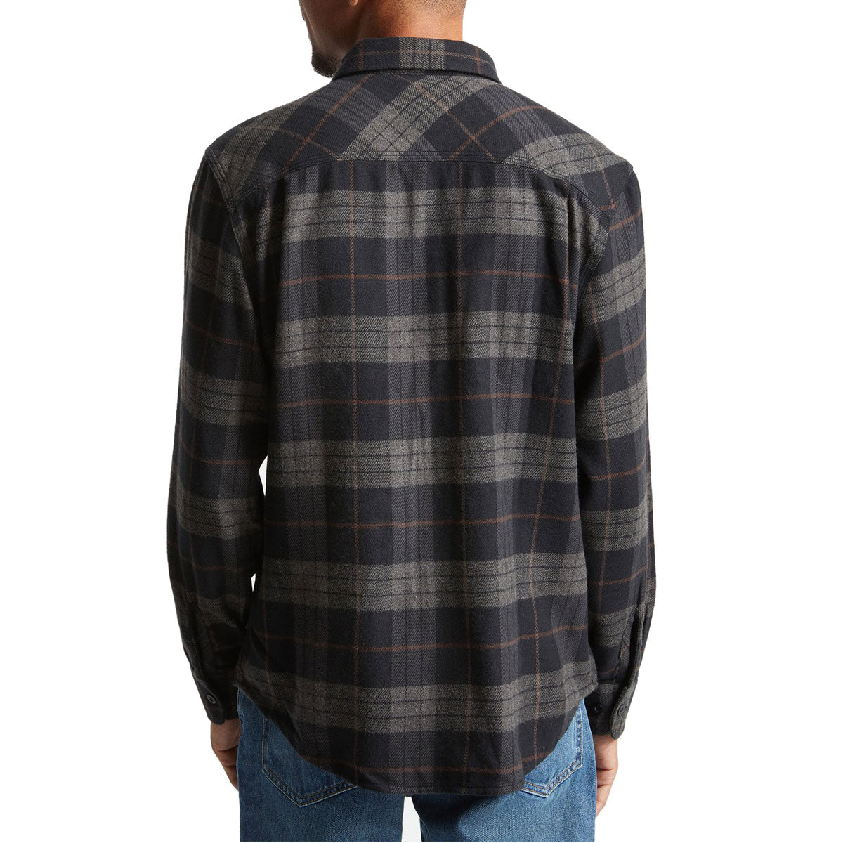 Brixton Bowery Long Sleeve Shirt - Black/Charcoal
