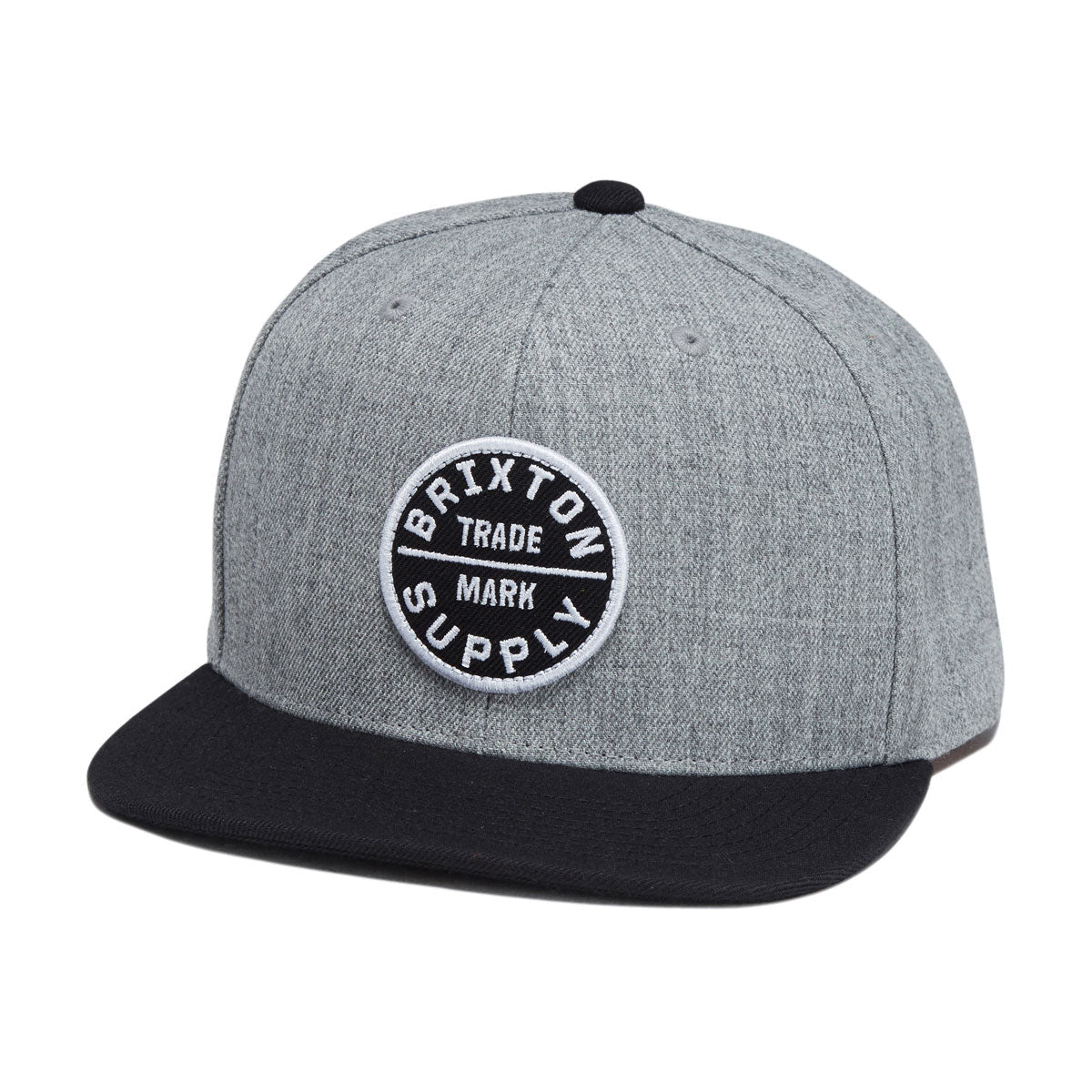 Brixton Oath III Snapback Hat - Heather Grey/Black II