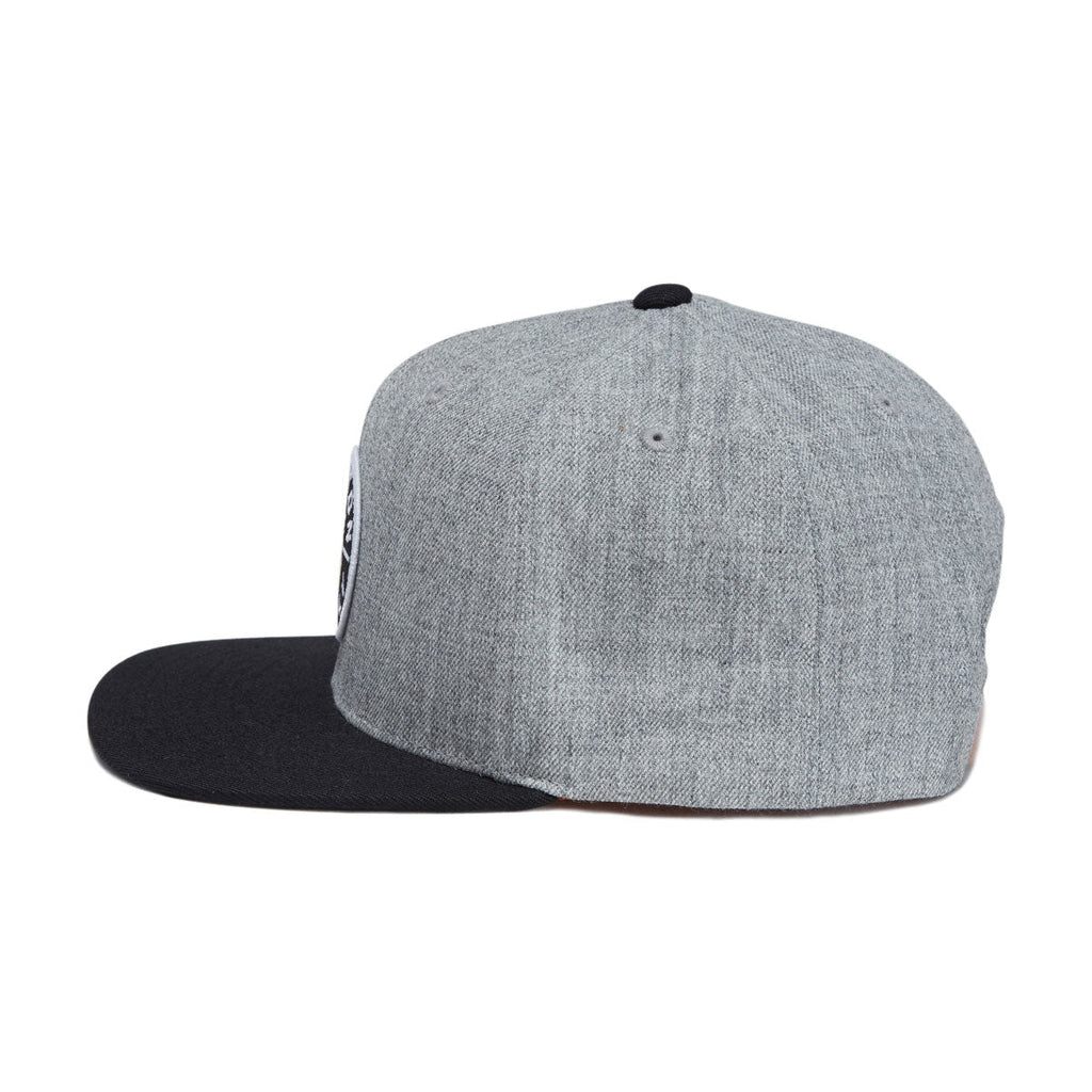 Brixton Oath III Snapback Hat - Heather Grey/Black II