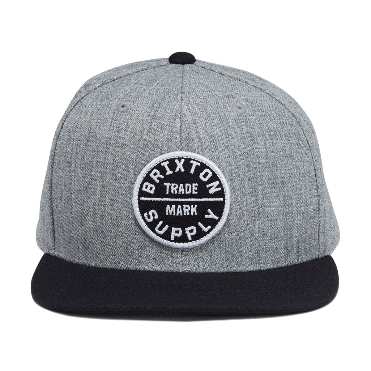 Brixton Oath III Snapback Hat - Heather Grey/Black II