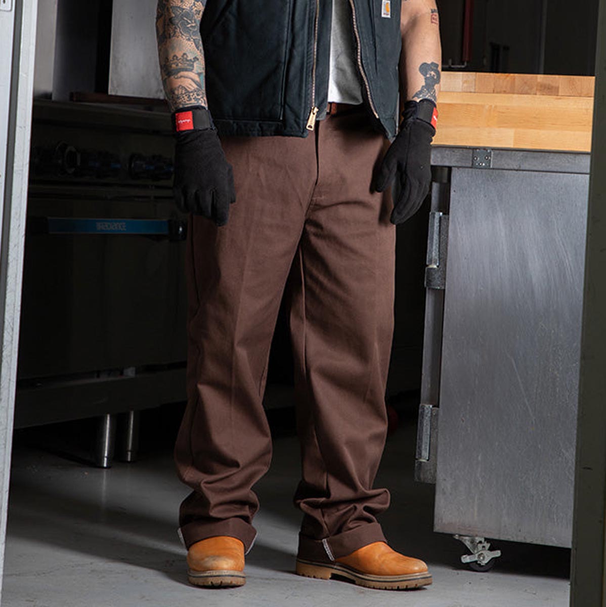 Chocolate Work Chino Pants - Cocoa
