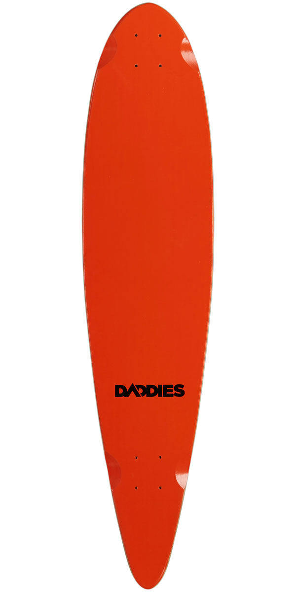 Daddies Logo Pintail Longboard Deck - Orange