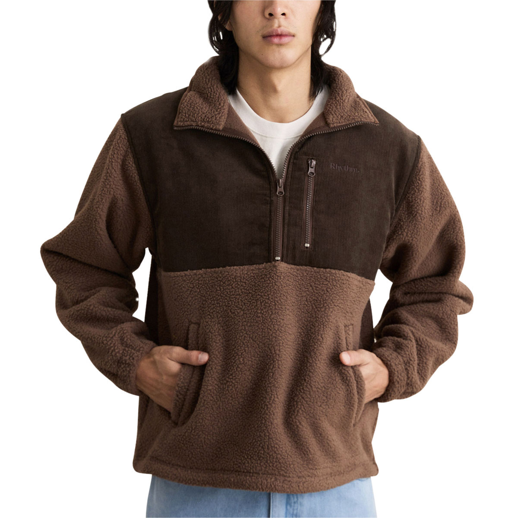 Rhythm Stables Half Zip Sweatshirt - Taupe