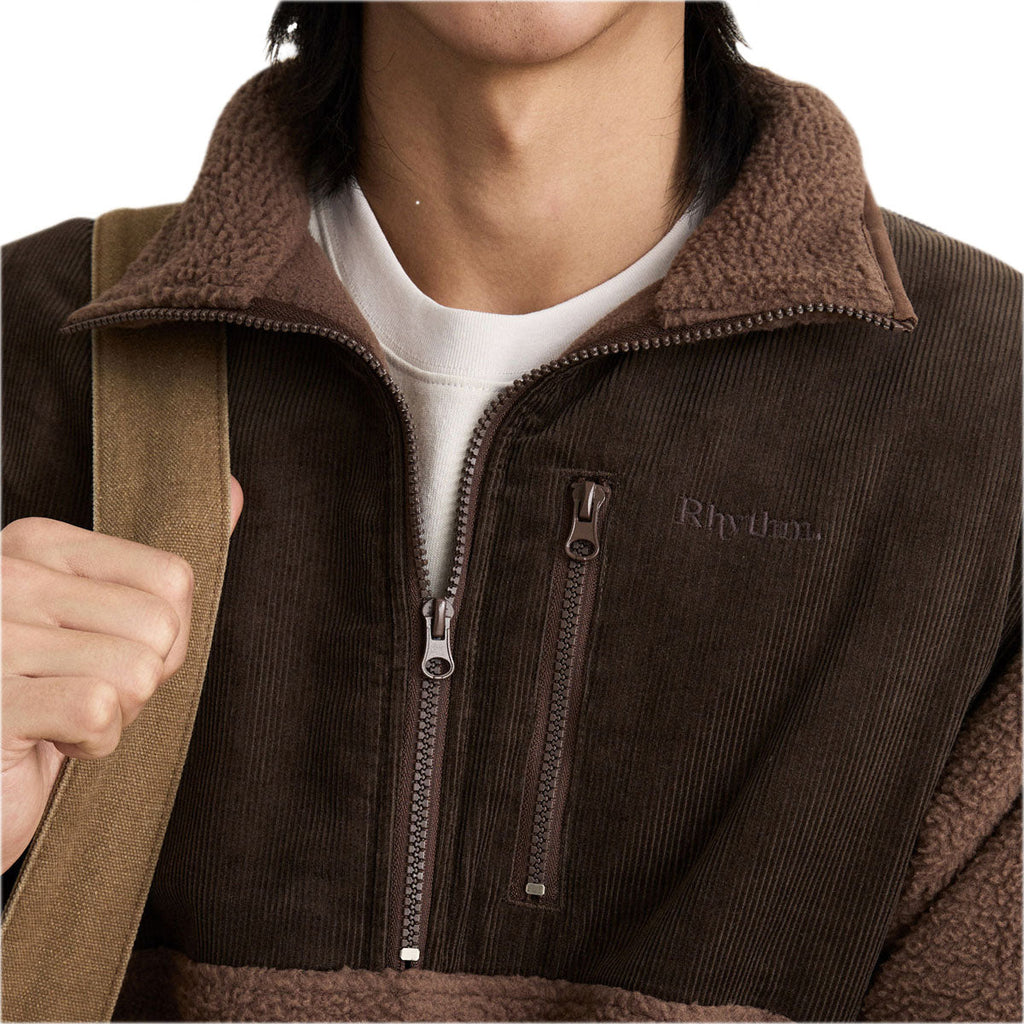 Rhythm Stables Half Zip Sweatshirt - Taupe