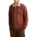 Rhythm Heritage Bloom Long Sleeve Rugby Shirt - Bark