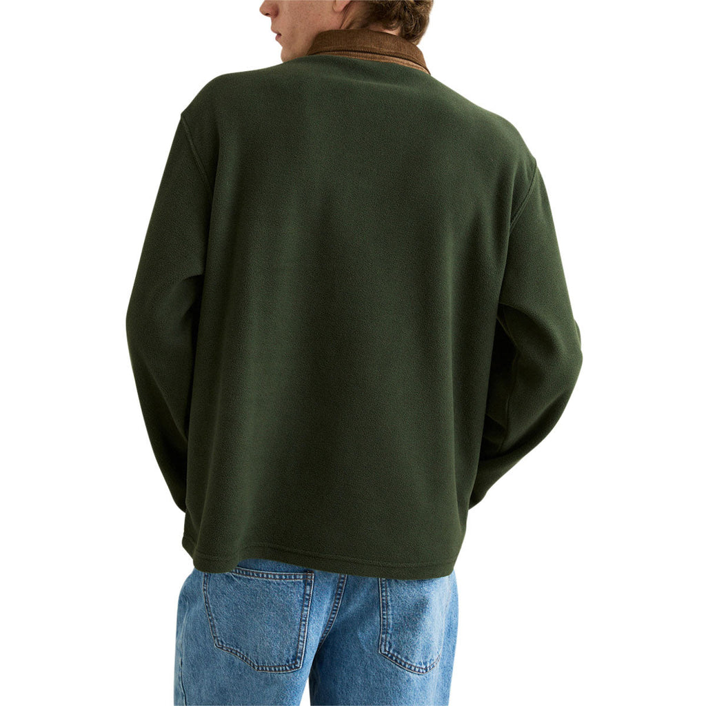 Rhythm Awake Polar Fleece Polo Sweatshirt - Forest
