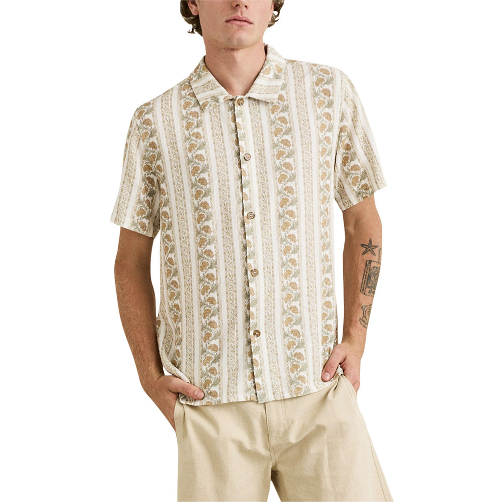Rhythm Paisley Stripe Shirt - Natural