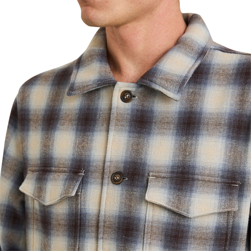 Rhythm Polar Bond Long Sleeve Flannel Shirt - Smoke
