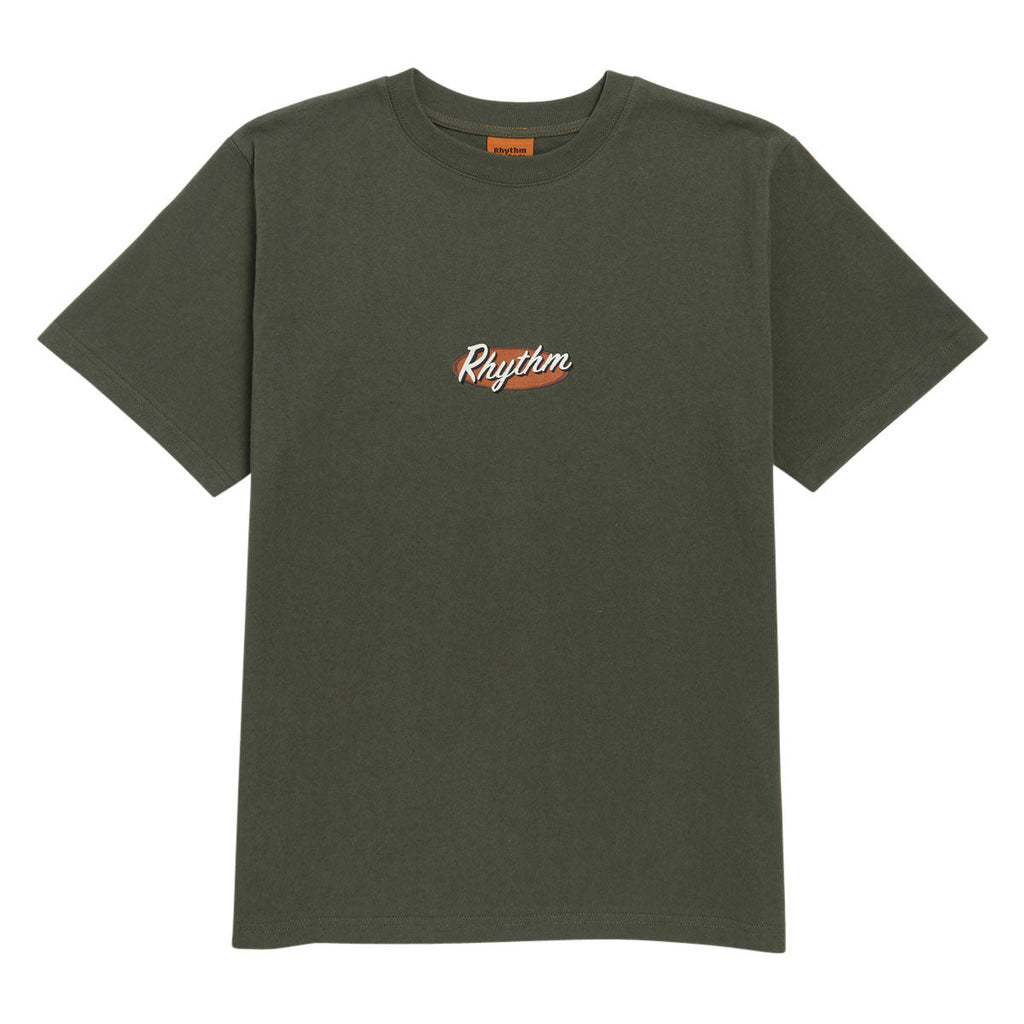 Rhythm Hallmark Heavy Vintage Embroidered T-Shirt - Silver Pine